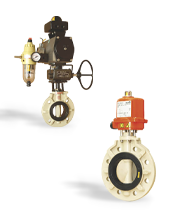 Actuated Thermoplastic Butterfly Valve